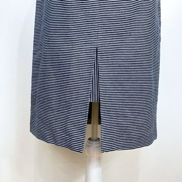 KATE SPADE SATURDAY WHITE NAVY STRIPED NAUTICAL FRONT SLIT MINI SKIRT - 8 - Picture 5 of 10